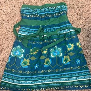 Flying Tomato Strapless floral tunic/dress